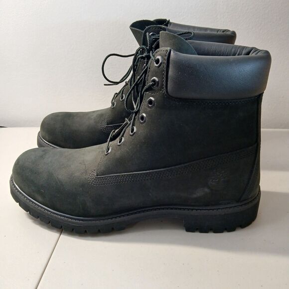 Timberland Men's 6” Inch CLASSIC Premium BOOTS 10073 BLACK Nubuck NWOB Size 11.5 - Picture 12 of 16